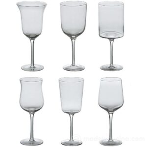 Bitossi Home - Set 6 Calici Trasparenti forme assortite